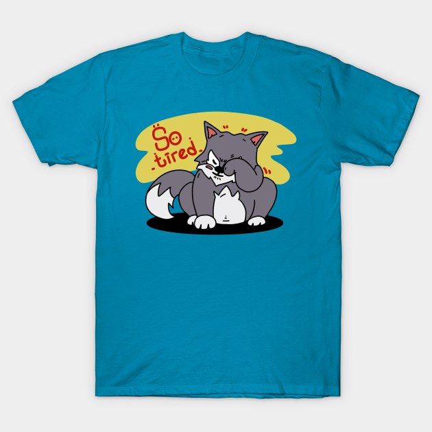 Tired Cat on Classic Design T-Shirt by RiyanRizqi